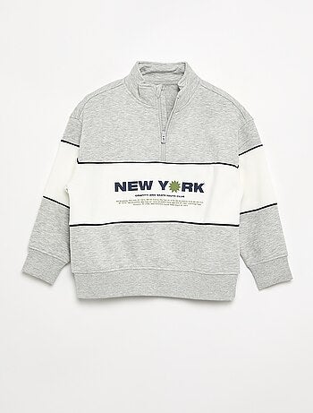 Sweatshirt com faixa larga contrastante