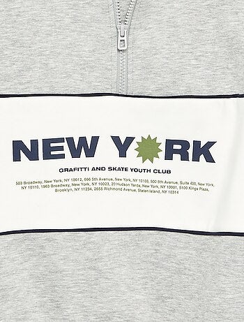 Sweatshirt com faixa larga contrastante