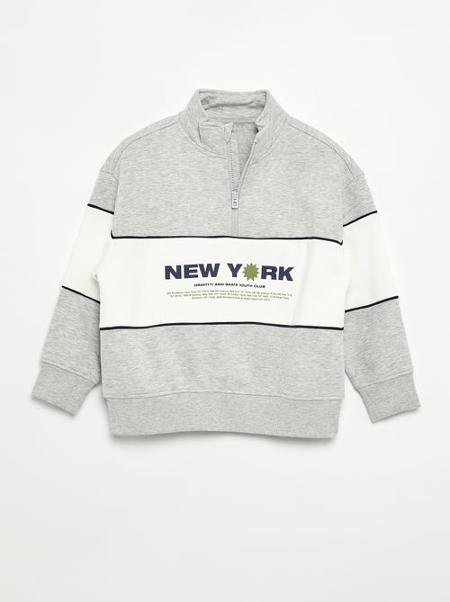 Sweatshirt com faixa larga contrastante - Kiabi
