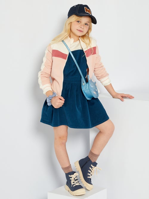 Sweatshirt com fecho bloco de cor - Kiabi
