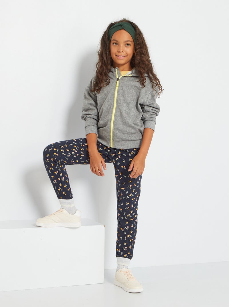 Sweatshirt com fecho CINZA - Kiabi