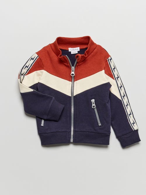 Sweatshirt com fecho color-block - Kiabi
