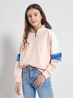 Sweatshirt com fecho color-block - Kiabi
