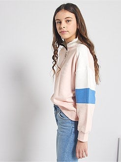 Sweatshirt com fecho color-block - Kiabi