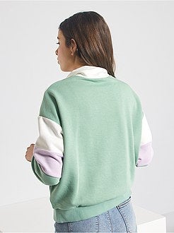 Sweatshirt com fecho color-block - Kiabi