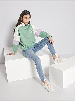 Sweatshirt com fecho color-block - Kiabi