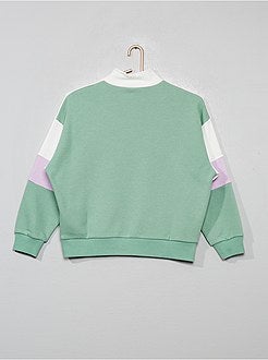 Sweatshirt com fecho color-block - Kiabi