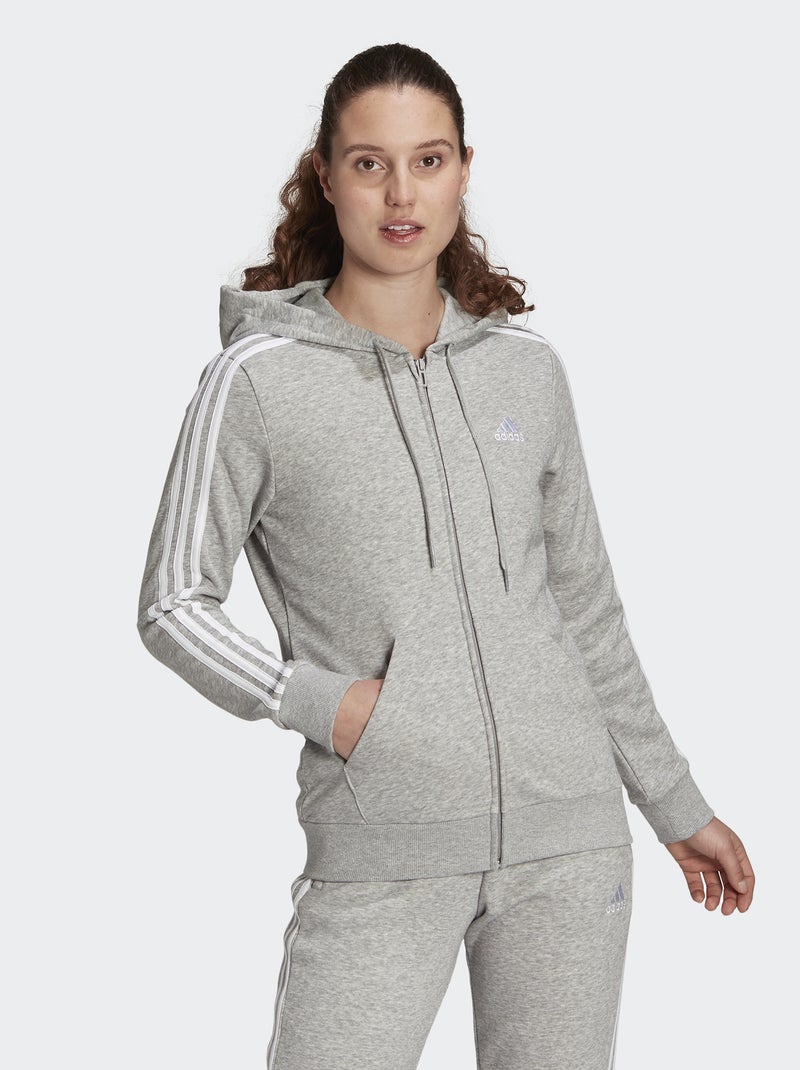 Sweatshirt com fecho com capuz 'Adidas' CINZA - Kiabi