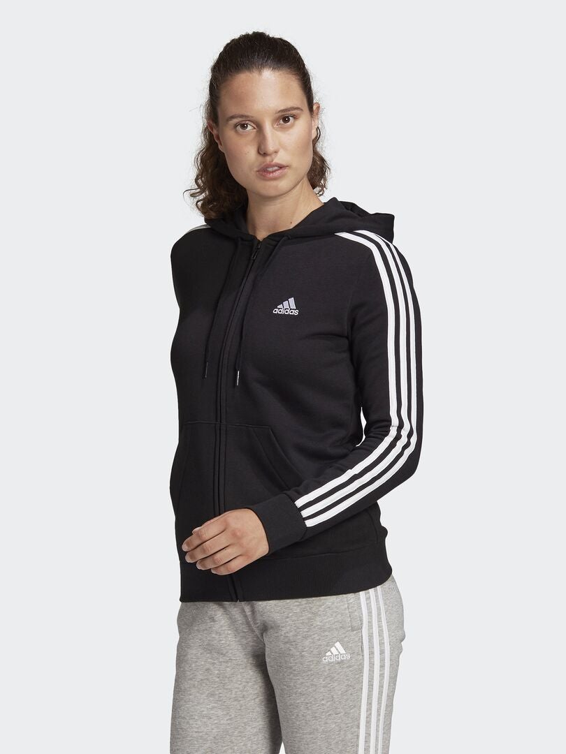 Sweatshirt com fecho com capuz 'Adidas' PRETO - Kiabi