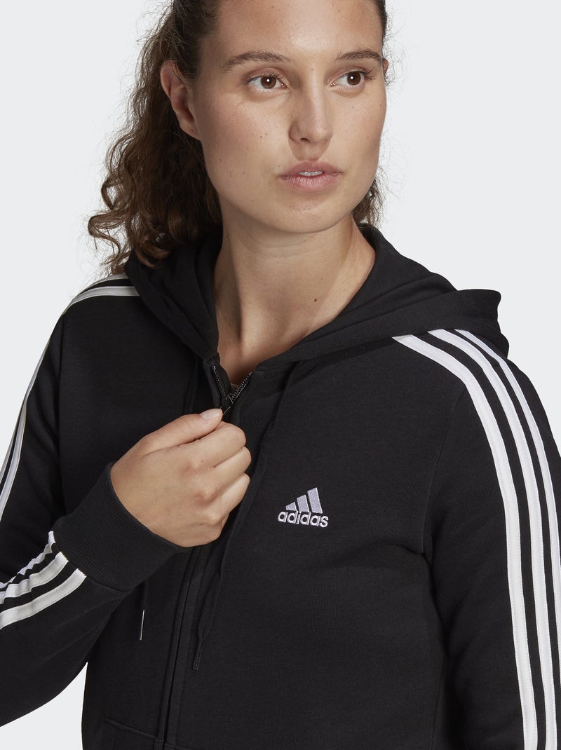 Sweatshirt com fecho com capuz 'Adidas' PRETO - Kiabi