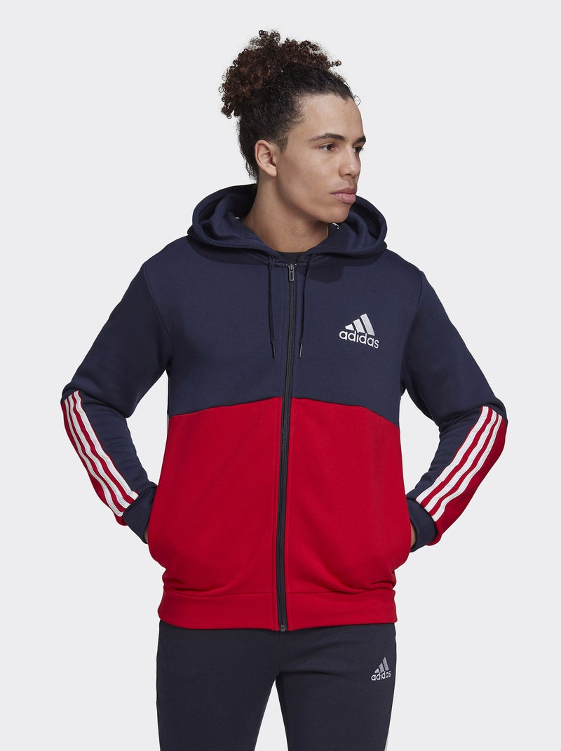 Sweatshirt com fecho com capuz 'Adidas' PRETO - Kiabi