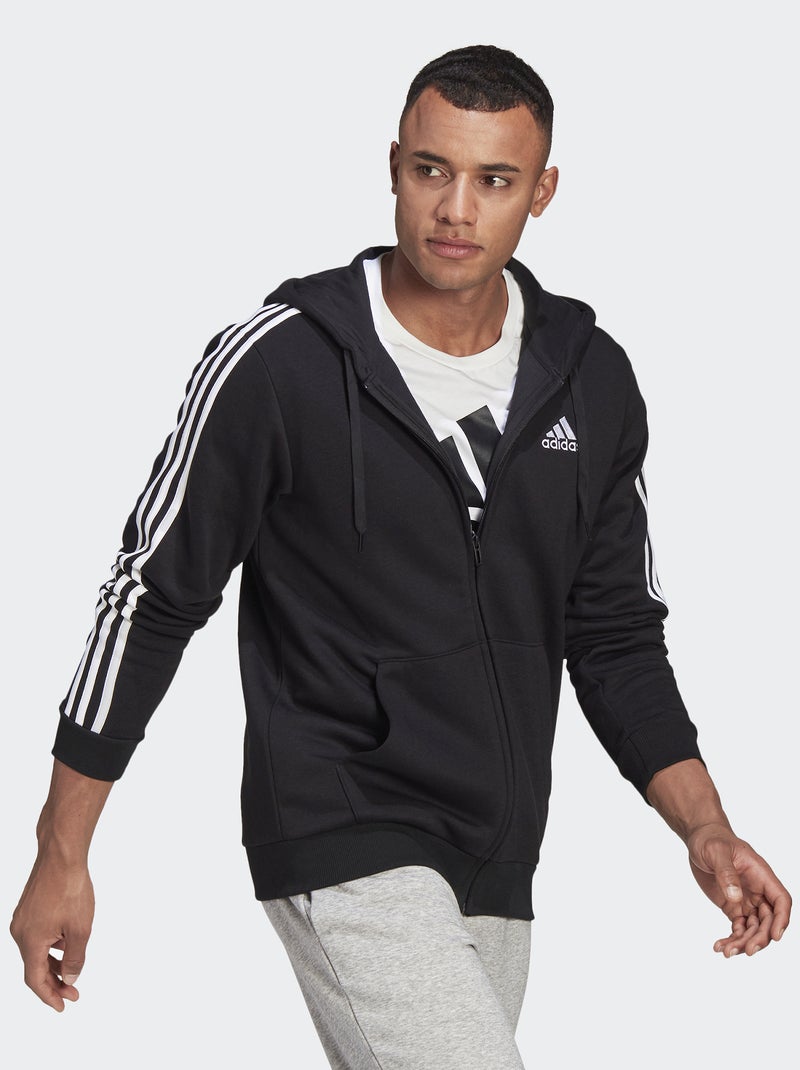 Sweatshirt com fecho com capuz 'Adidas' PRETO - Kiabi