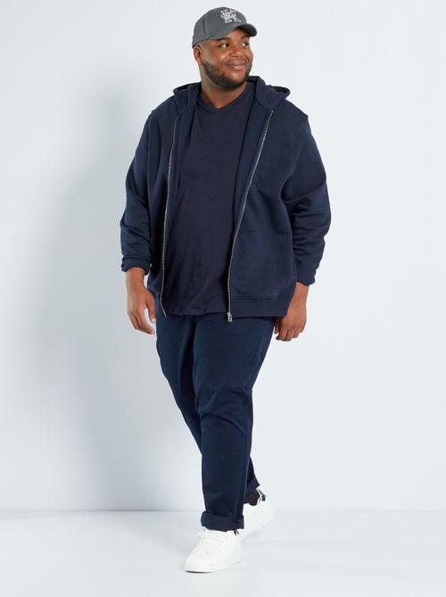 Sweatshirt com fecho com capuz - Kiabi