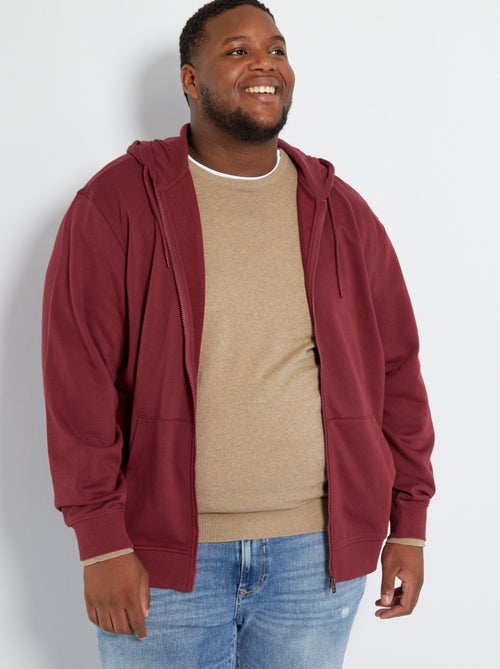 Sweatshirt com fecho com capuz - Kiabi