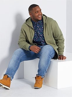 Sweatshirt com fecho com capuz de conceção ecológica - Kiabi