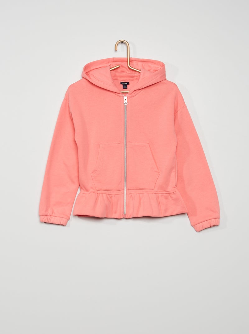 Sweatshirt com fecho com folho ROSA - Kiabi