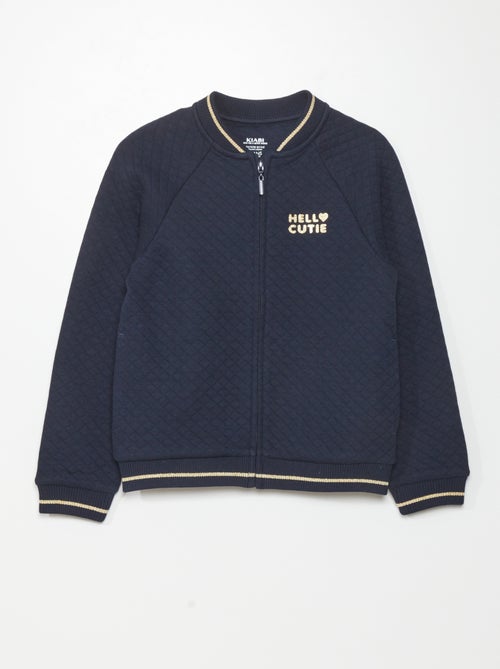 Sweatshirt com fecho de efeito acolchoado - Kiabi