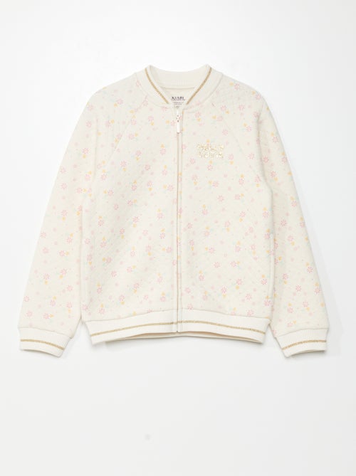 Sweatshirt com fecho de efeito acolchoado - Kiabi