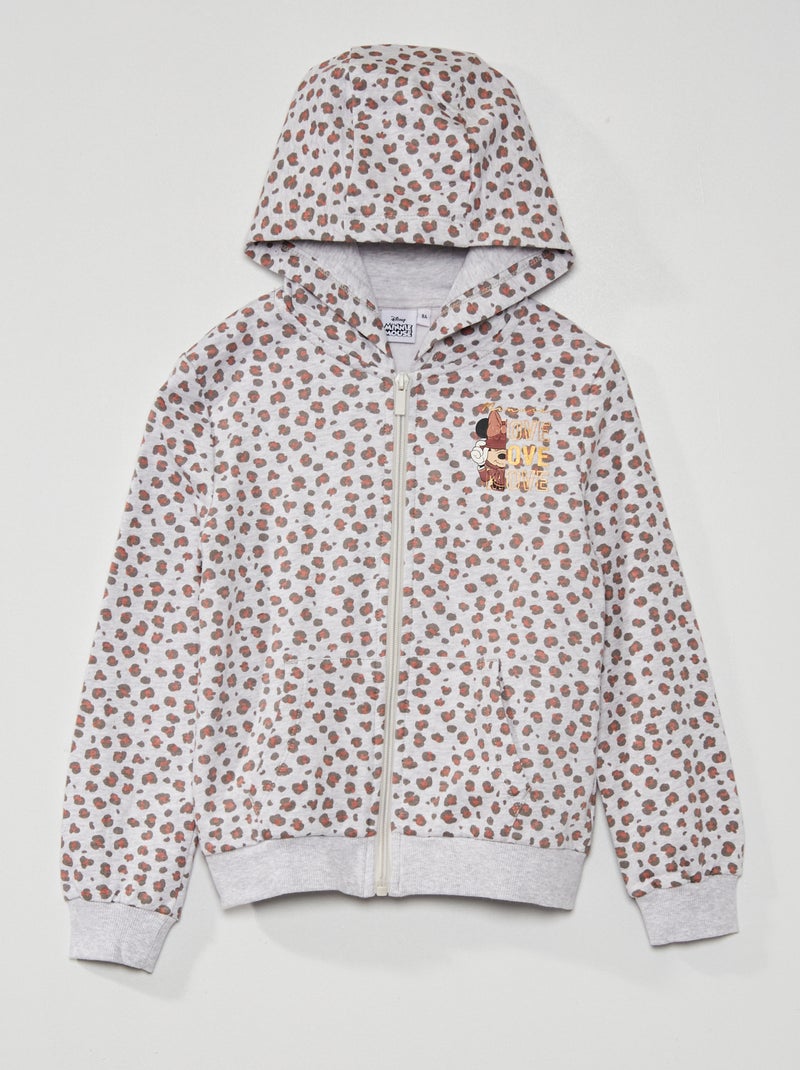 Sweatshirt com fecho 'Disney' com capuz CINZA - Kiabi