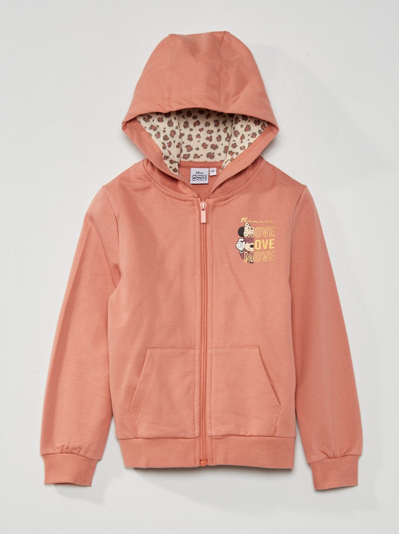 Sweatshirt com fecho 'Disney' com capuz ROSA - Kiabi