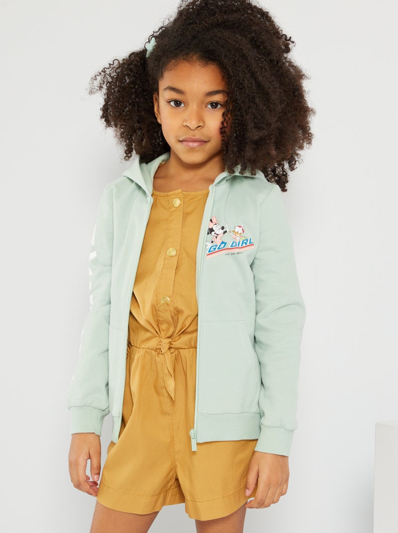 Sweatshirt com fecho 'Disney' VERDE - Kiabi