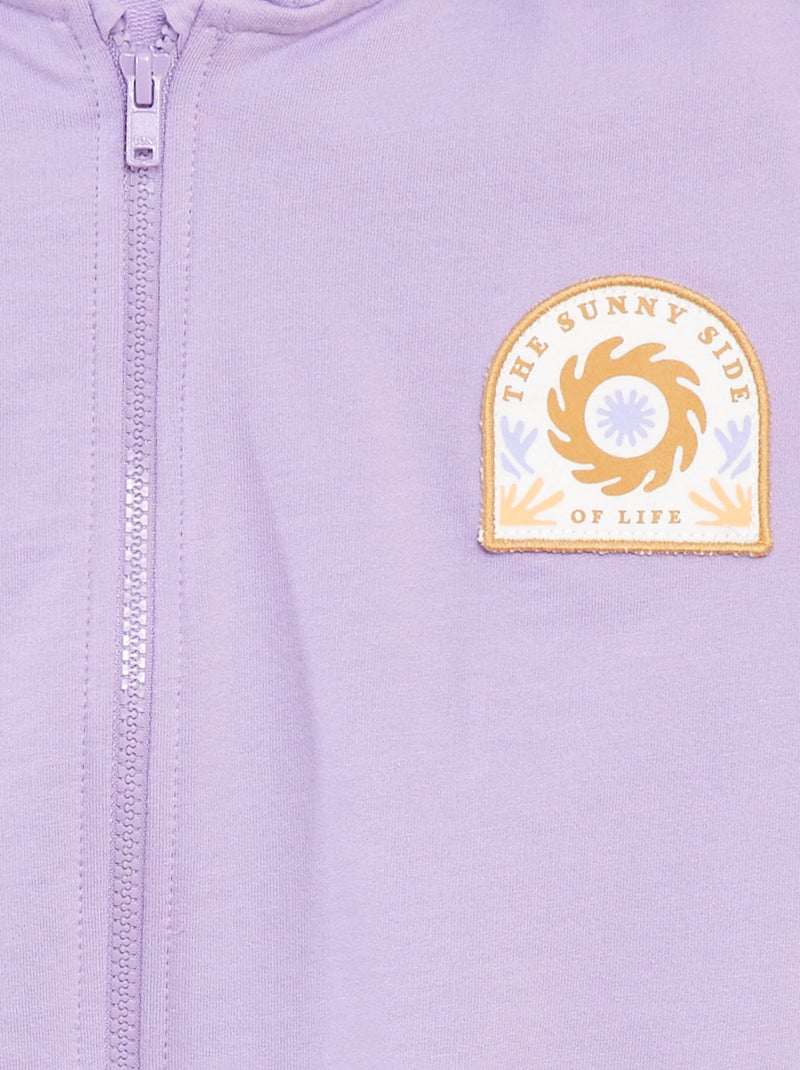 Sweatshirt com fecho e capuz - Grafik Edition VIOLETA - Kiabi