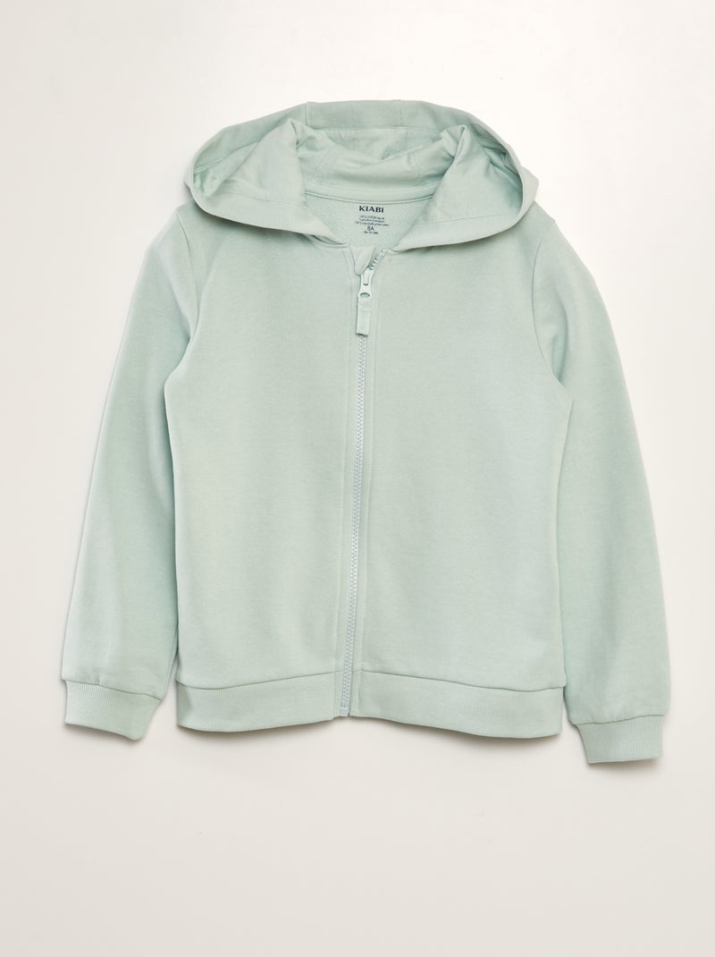Sweatshirt com fecho e capuz - So Easy Azul - Kiabi