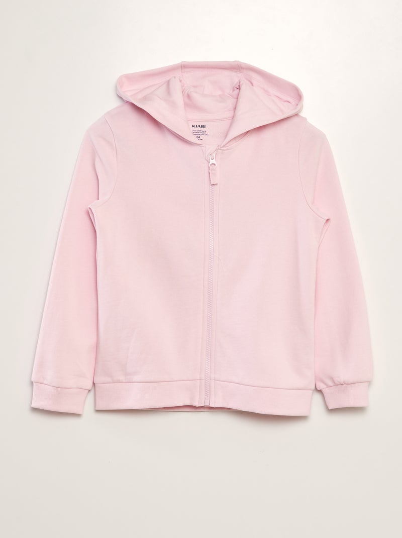 Sweatshirt com fecho e capuz - So Easy ROSA - Kiabi
