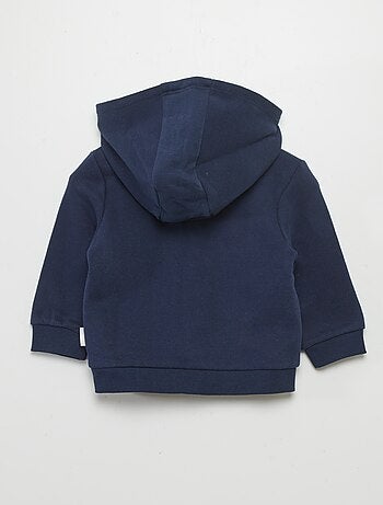 Sweatshirt com fecho e capuz