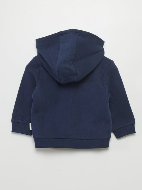 Sweatshirt com fecho e capuz - Kiabi
