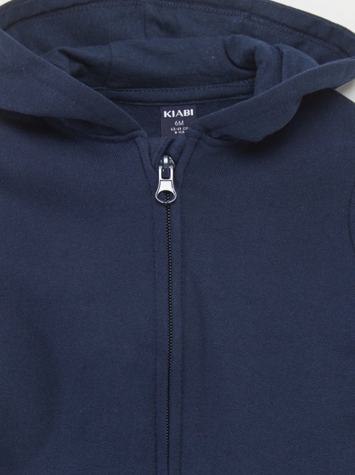 Sweatshirt com fecho e capuz - Kiabi