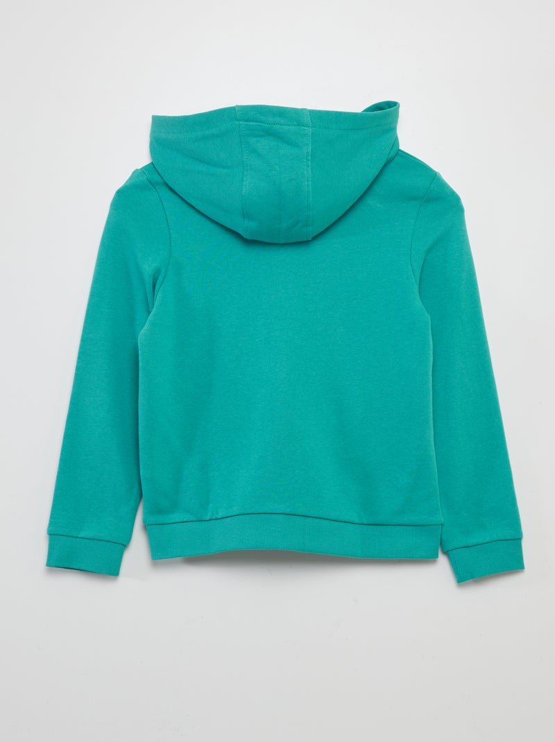 Sweatshirt com fecho e capuz AZUL - Kiabi