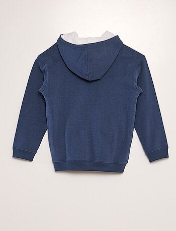 Sweatshirt com fecho e capuz