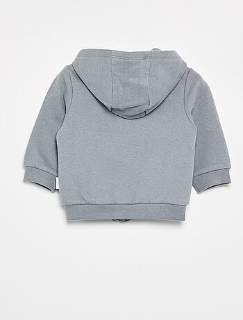 Sweatshirt com fecho e capuz