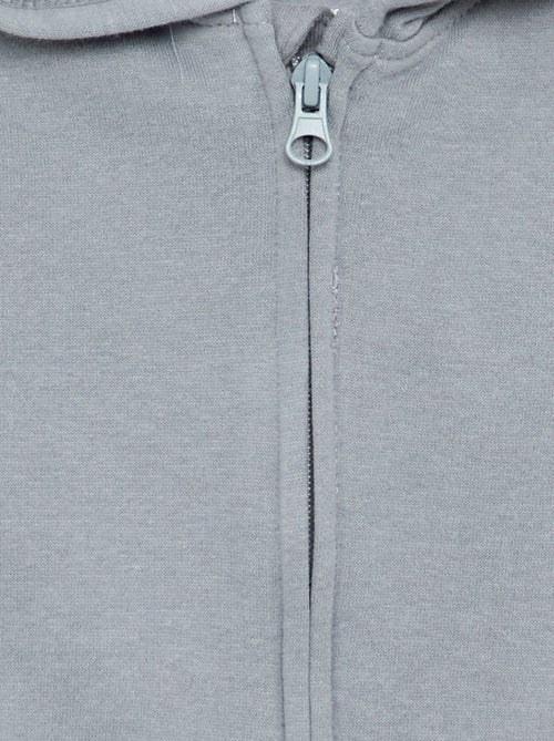 Sweatshirt com fecho e capuz - Kiabi