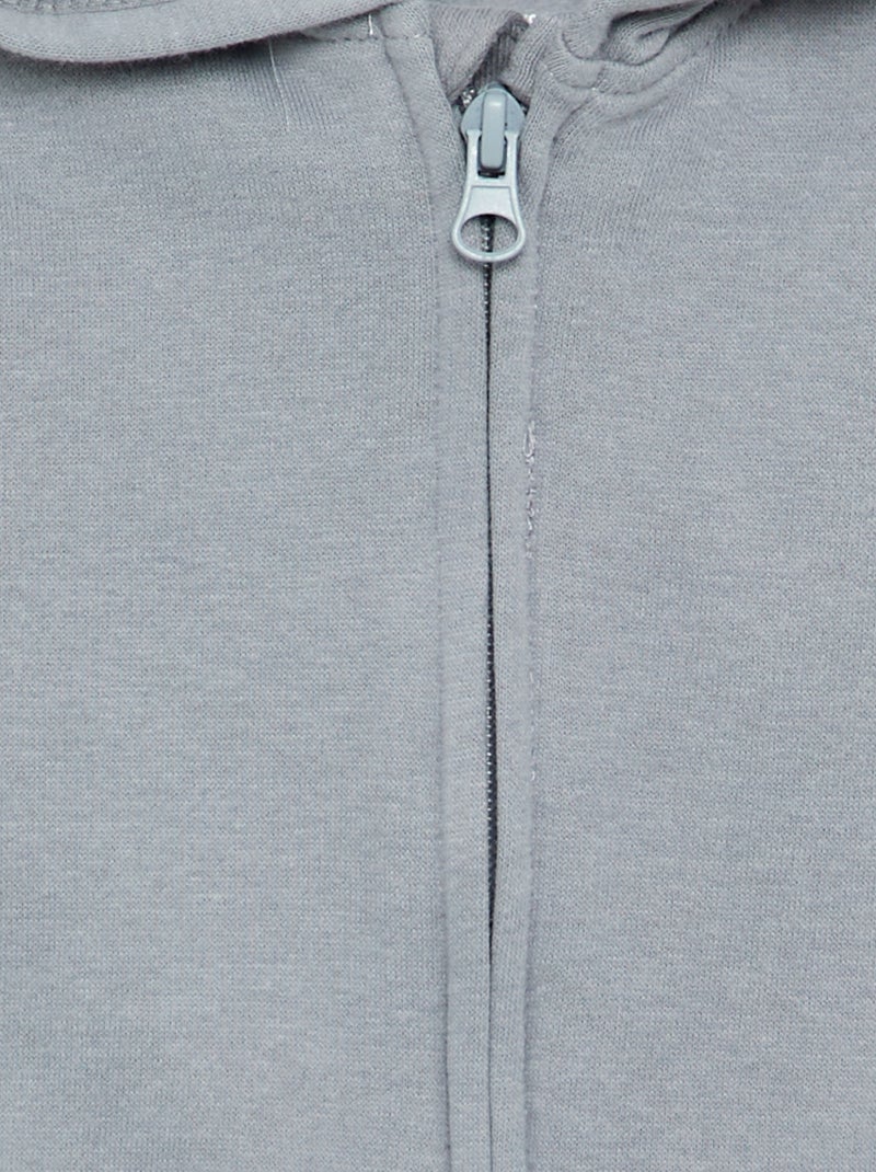 Sweatshirt com fecho e capuz Azul - Kiabi