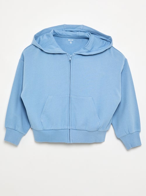 Sweatshirt com fecho e capuz - Kiabi