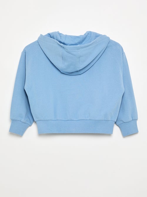 Sweatshirt com fecho e capuz - Kiabi