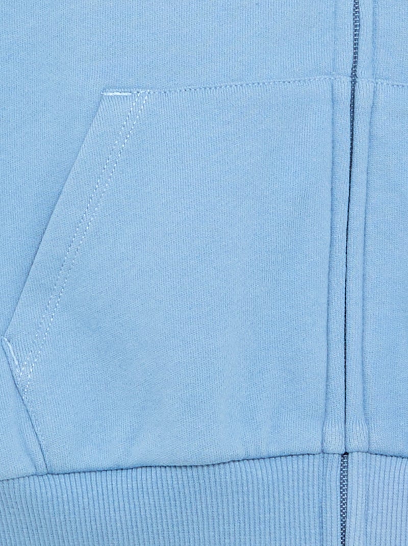 Sweatshirt com fecho e capuz Azul - Kiabi