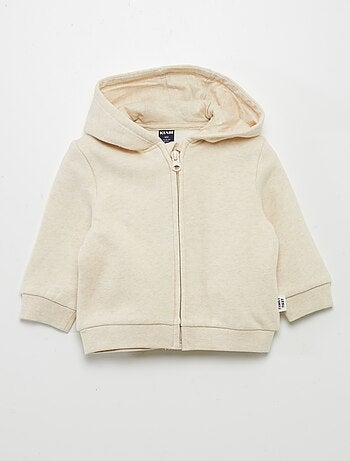 Sweatshirt com fecho e capuz