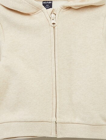 Sweatshirt com fecho e capuz