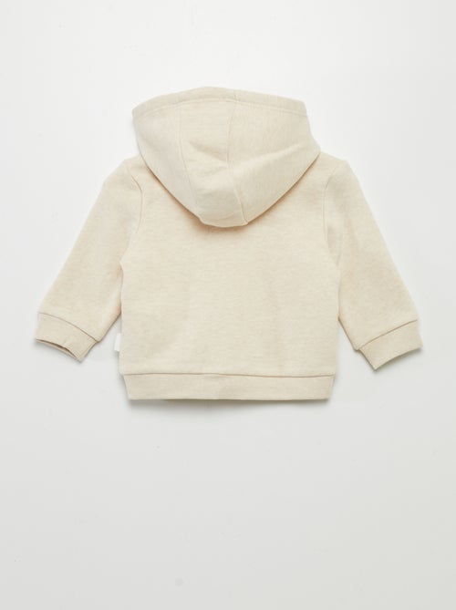 Sweatshirt com fecho e capuz - Kiabi