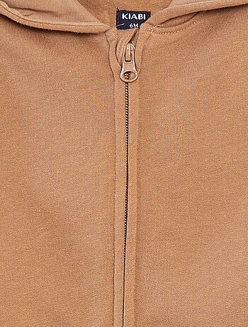 Sweatshirt com fecho e capuz