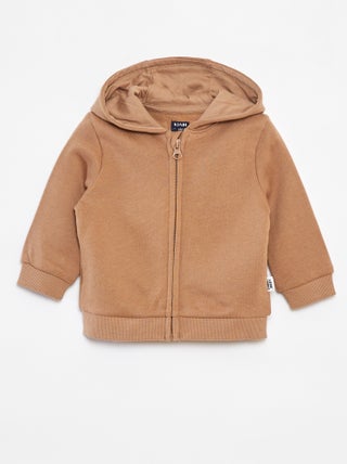 Sweatshirt com fecho e capuz