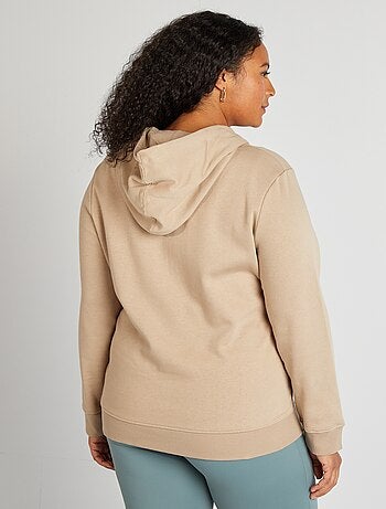 Sweatshirt com fecho e capuz