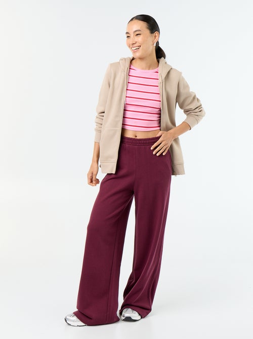 Sweatshirt com fecho e capuz - Kiabi