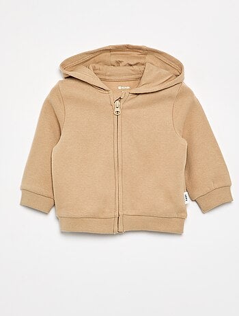 Sweatshirt com fecho e capuz