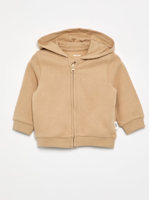 Sweatshirt com fecho e capuz - Kiabi