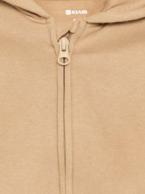 Sweatshirt com fecho e capuz - Kiabi