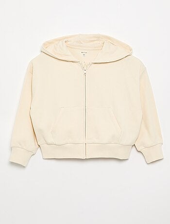 Sweatshirt com fecho e capuz